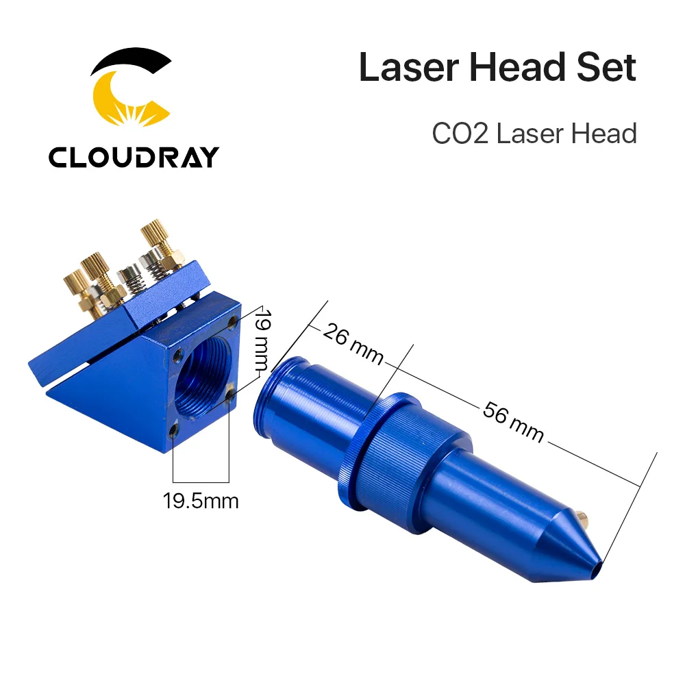 Набор лазерных головок Cloudray серии K CO2 линзы D12 18 20 для лазерного гравировального