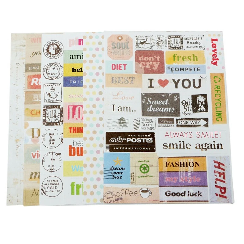 6 шт./лот Ретро Сделай Сам календарь бумажный стикер для оформленный