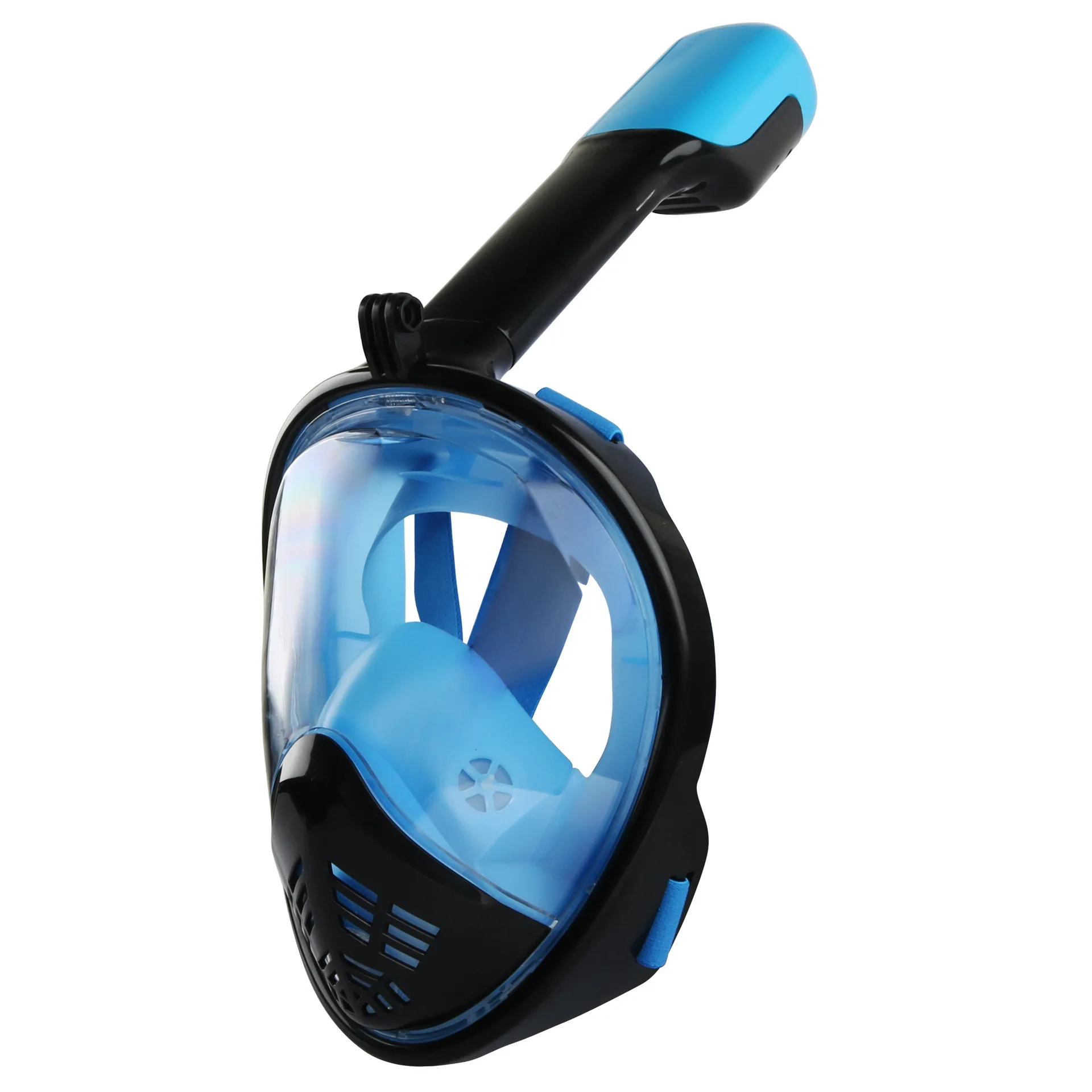 Black Blue N57 Новая маска для подводного плавания, ныряния с дыхательной трубкой, подводная противотуманная маска для подводного плавания с полным лицом для женщин и мужчин - Цвет: Black Blue N57