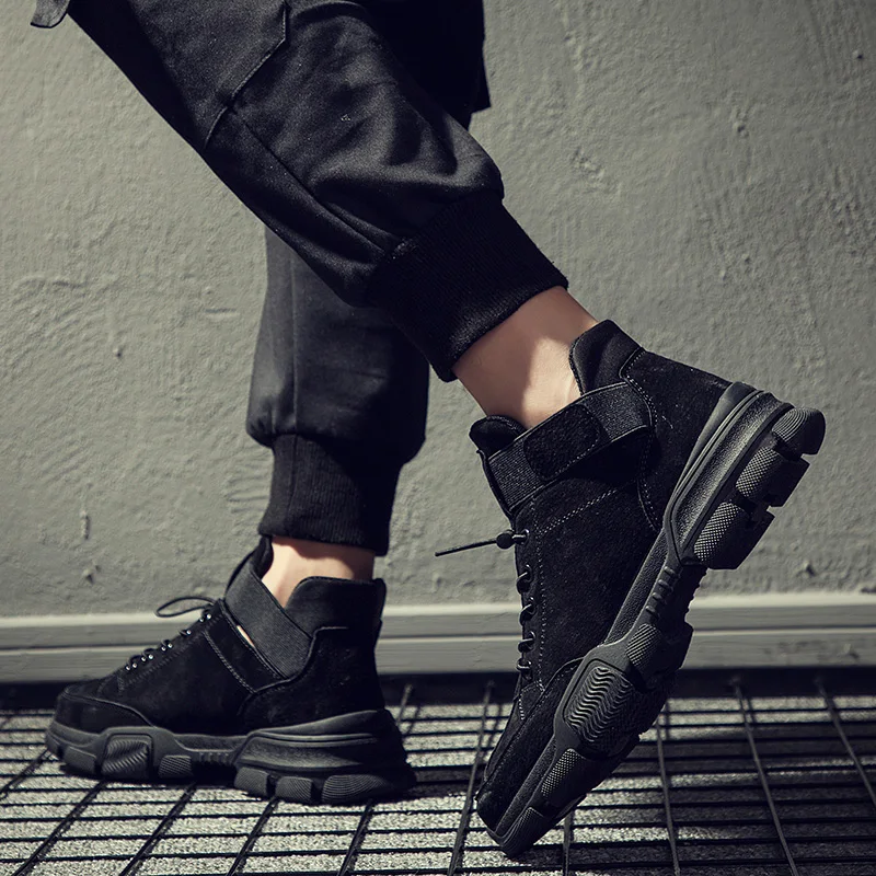 

Men's High Top Sneakers Fashion Men Casual Shoes Men's Sneakers Male Shoe Leather High Top For Man Mens Loafers Sneaker