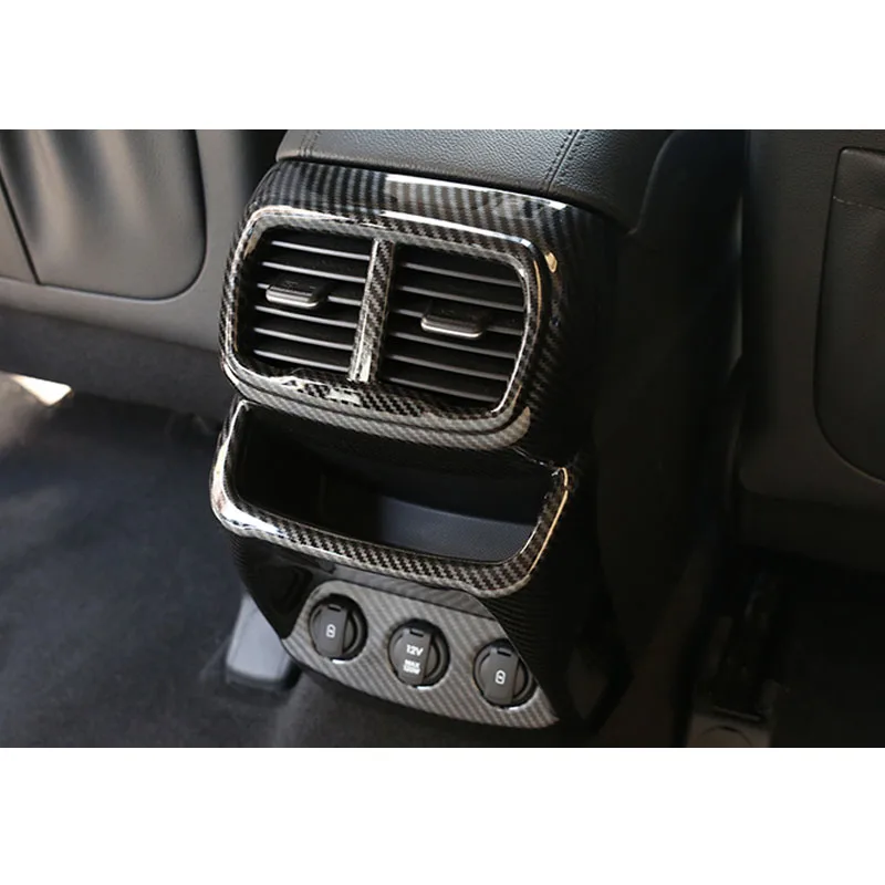 Для hyundai Santa Fe Автомобильный задний A/C вентиляционное отверстие крышка рамка наклейка молдинг для авто аксессуар