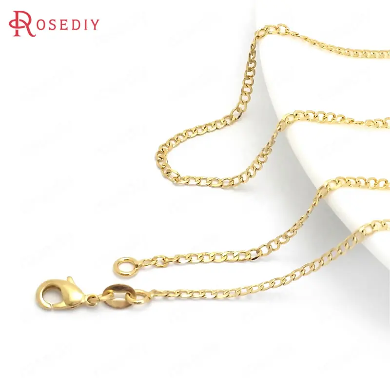 2 шт. медные цепочки с застежкой лобстером 45 см|Ювелирная фурнитура и компоненты| |