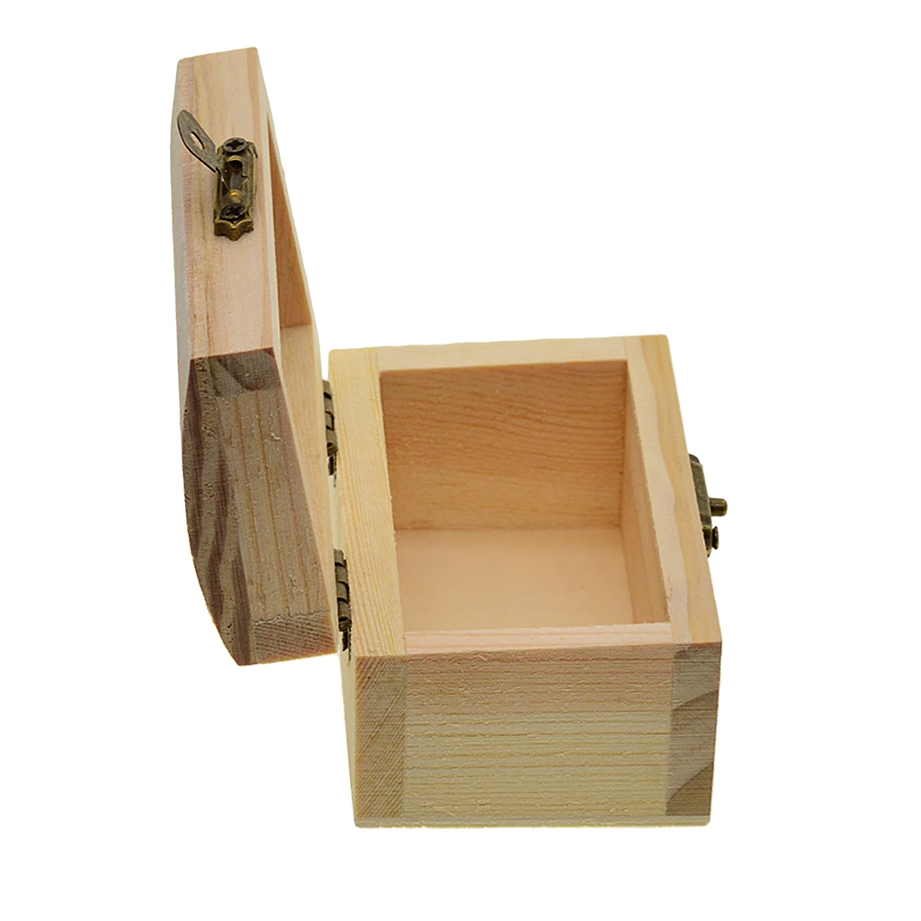 Plain Wooden Treasure Chest Wood Jewelry Storage Decoupage Craft Box 90x55mm | Дом и сад