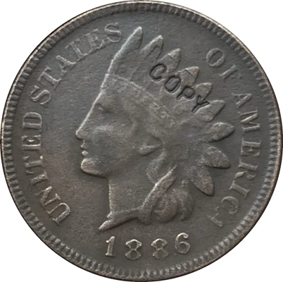 1886 Indian head cents coin copy