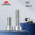 M2 M2, 5 удлиненный винт с шестигранной головкой 304 нержавеющая сталь m2m2, 5x30 32 35 38 40 45 50 55 60 мм болт с шестигранной головкой