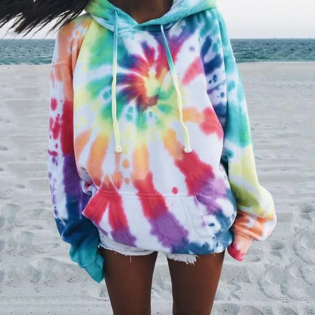 

Hoodies Men 2021women Loose Tie-dye Printed Hoodies Pullover Casual Long Sleeve Sweatshirts Tops Hoodies Women