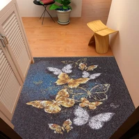 butterfly design home front door mat dust removal non slip pvc mat entrance door mat bedroom bathroom kitchen living room carpet