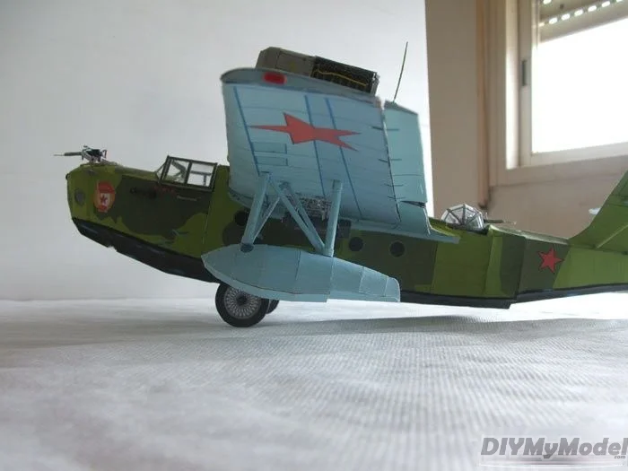 Nave espacial de reconocimiento de agua de mbr-2 sovi&eacute;tico, avi&oacute;n artesanal, KIT de papel, rompecabezas de juguete hechos a mano, accesorios de pel&iacute;cula de regalo-3