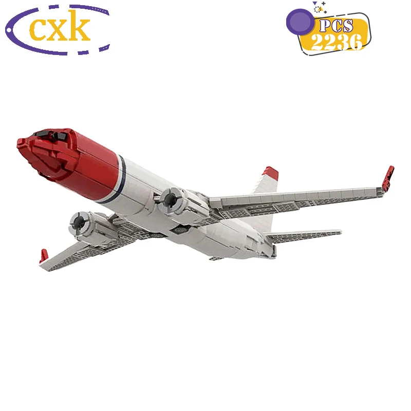 

Высокотехнологичные норвежские модели самолетов 737-800, строительные блоки Moc Airlines, облегченные самолеты, блоки-головоломки, игрушки для дете...