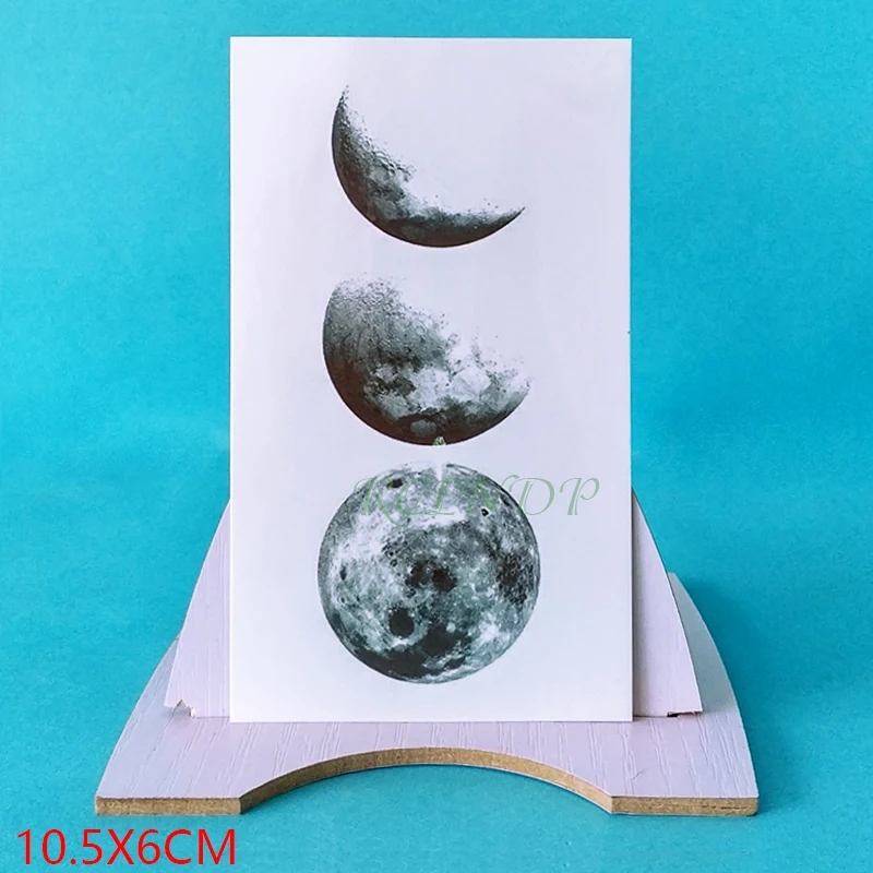 Водная переводная татуировка Минималистичная маленькая татуировка sun moon боди-арт водонепроницаемые временные фальшивые татуировки для мужчин, женщин, детей 10,5*6 см - Цвет: Светло-серый