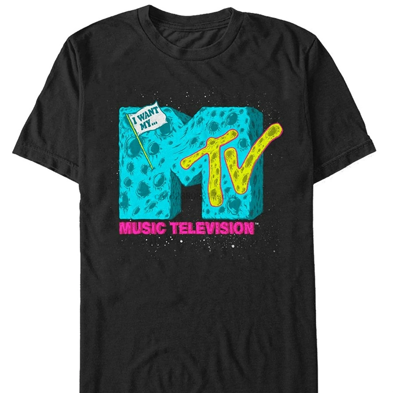 Забавная Мужская футболка белая черная Mtv с коротким рукавом топы логотипом на