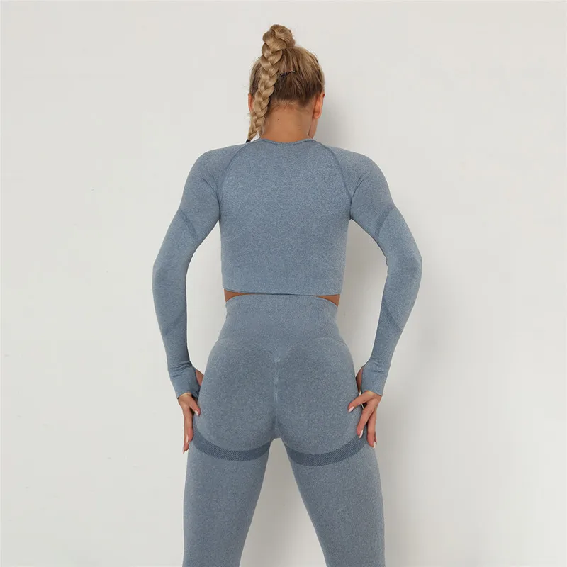 

2 Pcs Sets Yoga Suit Tummy Control Sports Suits High Stretch Yoga Leggings Sets Fitness Sports Shirt Sets Training Sets Gym Wear