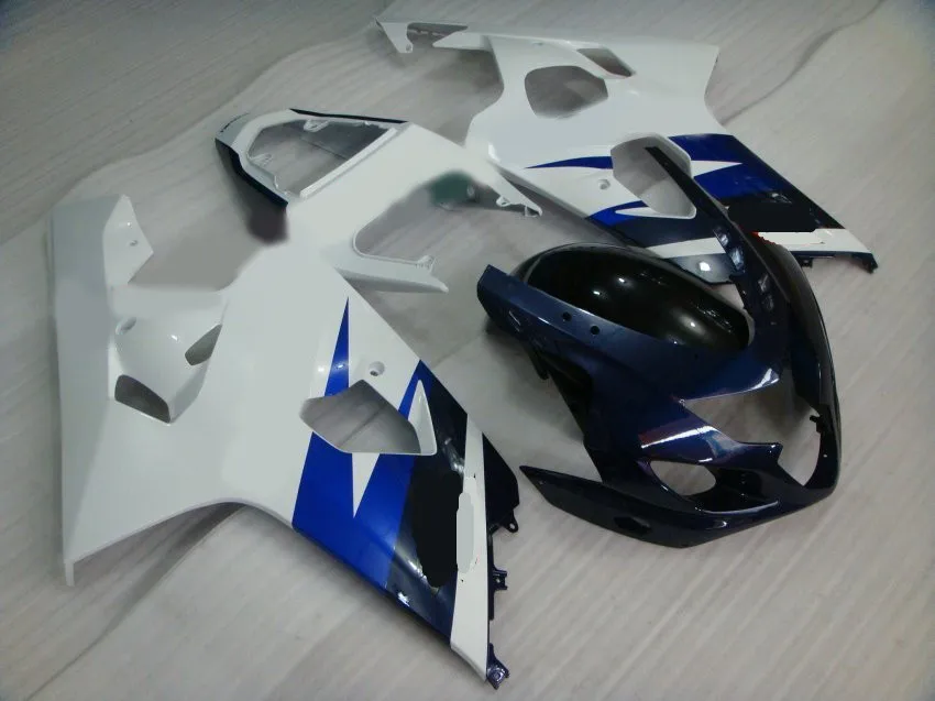 Комплект обтекателей Cusotm для GSXR 600 750 K4 04 05 GSXR600 GSXR750 2004 2005 белый синий комплект +
