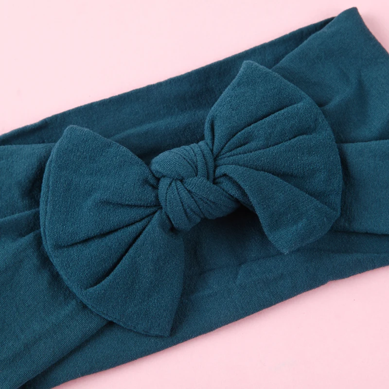

Baby Girl Headband Bows Elastic Nylon Head Bands Hair Band For Gilrs Solid Color Toddler Turban Bandanas Baby Hair Accessories