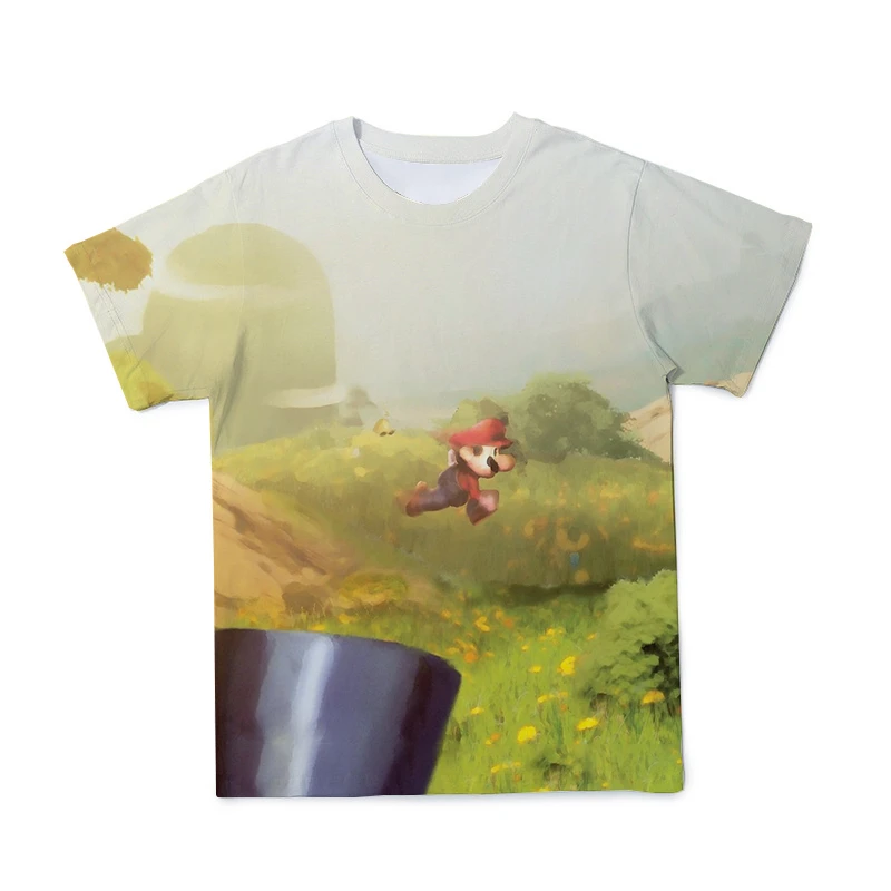 

2021 New 3D Super Mario T-Shirt Print Girls Funny Clothes Boys Costume Children Clothes Hot Cartoon Kids Designer T-Shirt Baby