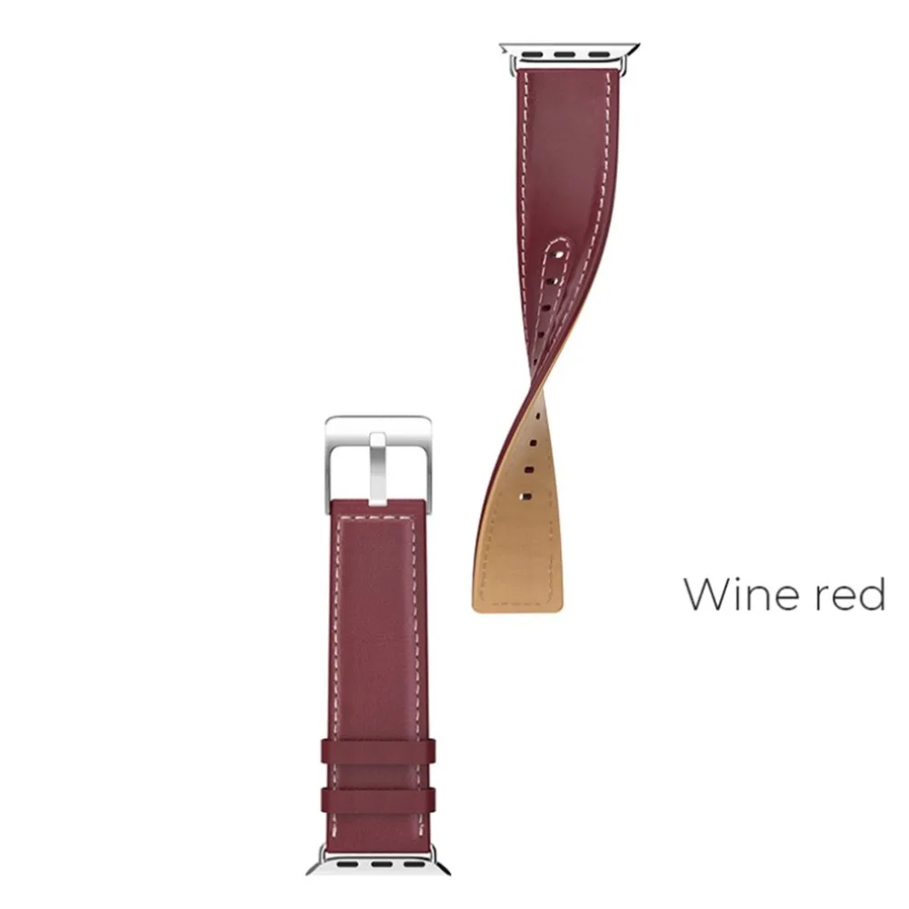 Luxury Soft PU Leather Bracelet Strap Trendy Design Women Men Watch Wrist Strap Band Suitable for Apple Watch Series1/2/3/4