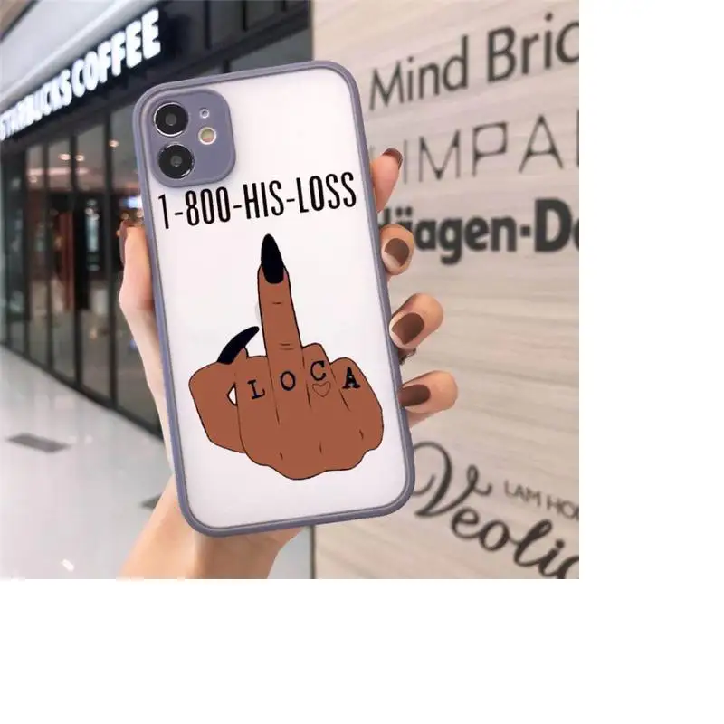 

black girl Phone Cases Matte transparent For Gray iPhone 12 Mini 11 Pro XR XS Max 7 8 Plus X Back Cover