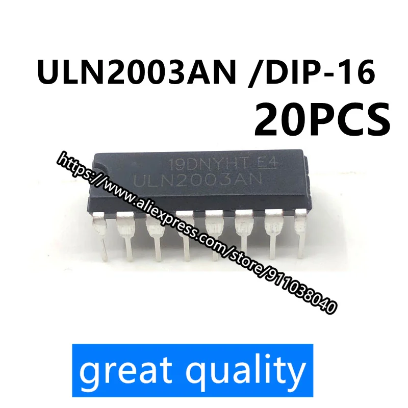 

20PCS/LOT Straight plug ULN2003A ULN2003AN DIP-16 driver chip brand new