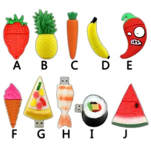 Новинка, креативный флеш-накопитель с фруктовым принтом, 4 ГБ, 8 ГБ, 16 ГБ, 32 ГБ, USB флеш-накопитель, 64 ГБ, Usb2.0, мультяшная карта памяти, U диск, флешка, прекрасный подарок