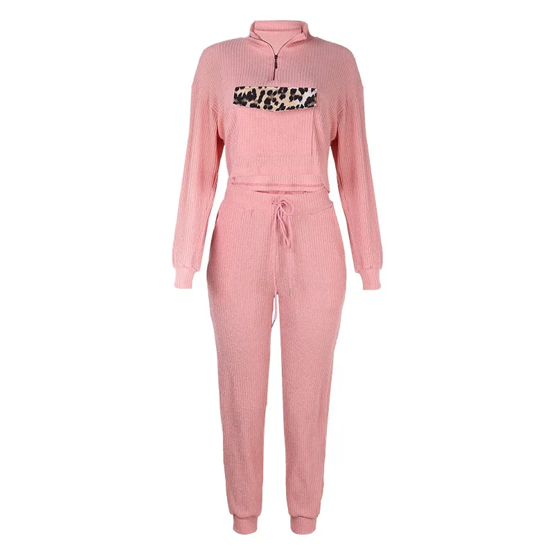 

Sprot Suits Autumn Winter Casual Cropped Hoodie + Sweatpants Two Piece Outfits for Women 2020 Fashion Female Tracksuit Sets