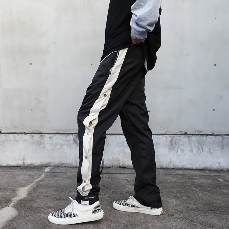 

2020 FOG Hip Hip Cargo Pant Retro Vintage Harem Pant Joggers Harajuku Side Pockets Trousers Tactical Pant Swag Ribbon Streetwear
