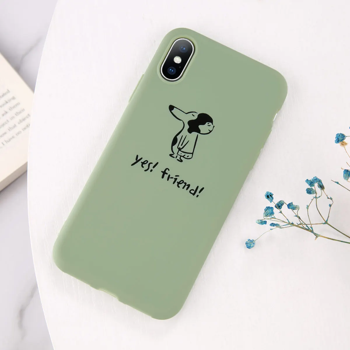 Ottwn мультфильм чехол для телефона в форме кактуса для iPhone 11 Pro Max XS Max XR X 6 6s 7 8 Plus 5 5S SE зеленые растения цветок Мягкий ТПУ задняя крышка - Цвет: 7056