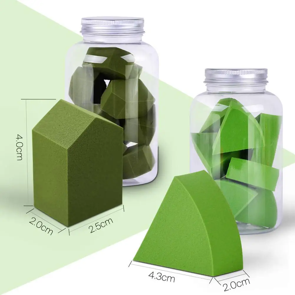 10 шт. Веерообразный спонж для пудры основы макияжа влажного и сухого блендер с