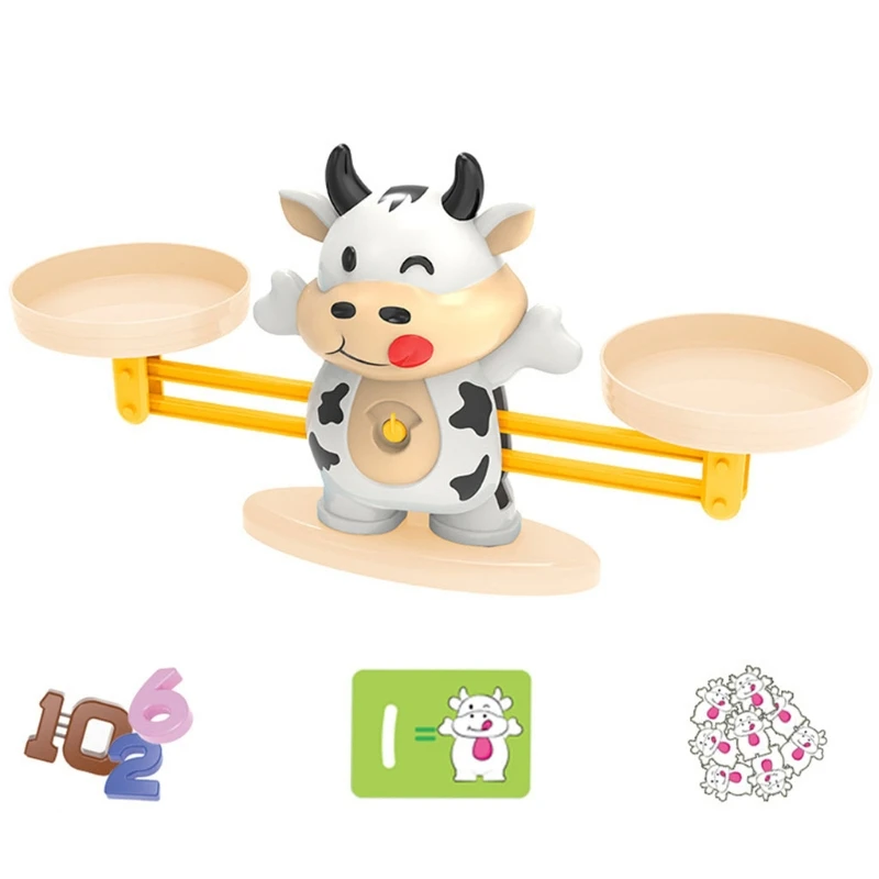 

Montessori Children Toys Tianping Cattle Math Animal Match Balancing Scale Balance Game Baby Kids Learning Educational Gifts
