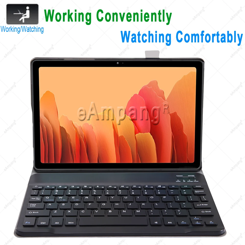 case for samsung galaxy tab a7 10 4 2020 keyboard case tab a 10 1 2019 cover russian spanish english arabic keyboard funda free global shipping