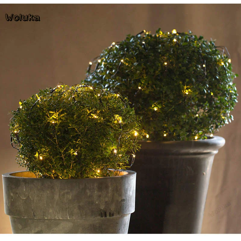 Черная Водонепроницаемая светодиодная лампа 20 м со звездой мигающая гирлянда