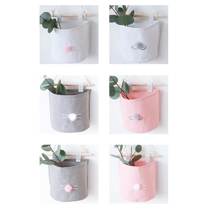 Настенный шкаф подвесная сумка для хранения органайзер с милым дизайном кота