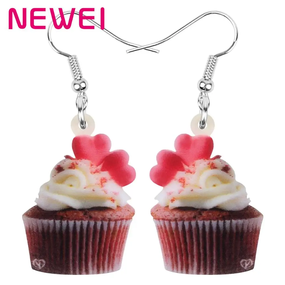 Женское украшение в виде мороженого на день святого валентина|Серьги-подвески| |