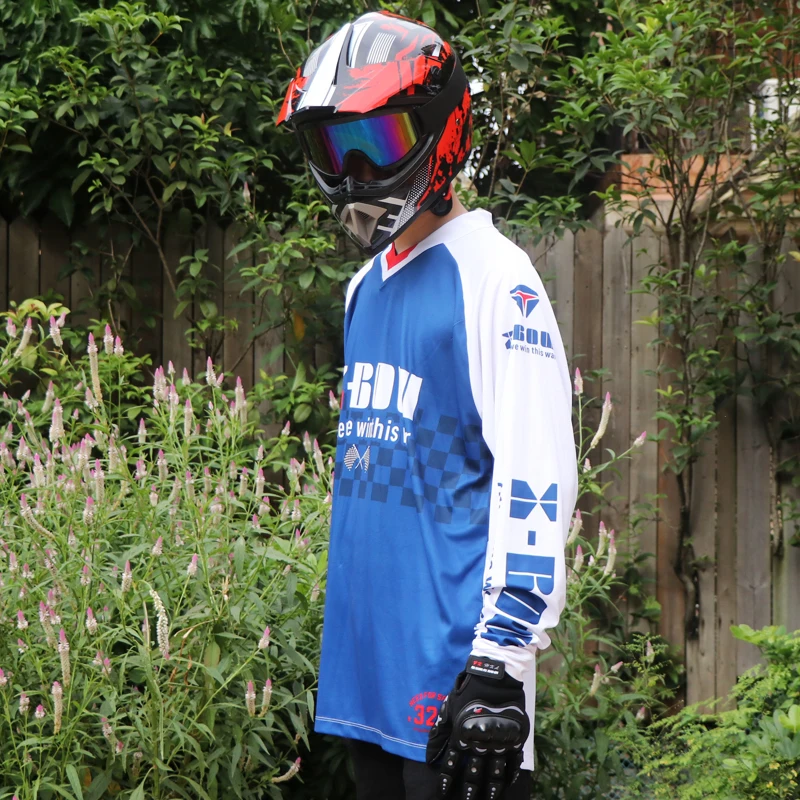 MTB Moto cross jersey внедорожный горный велосипед спортивный зал Быстросохнущий дышащий