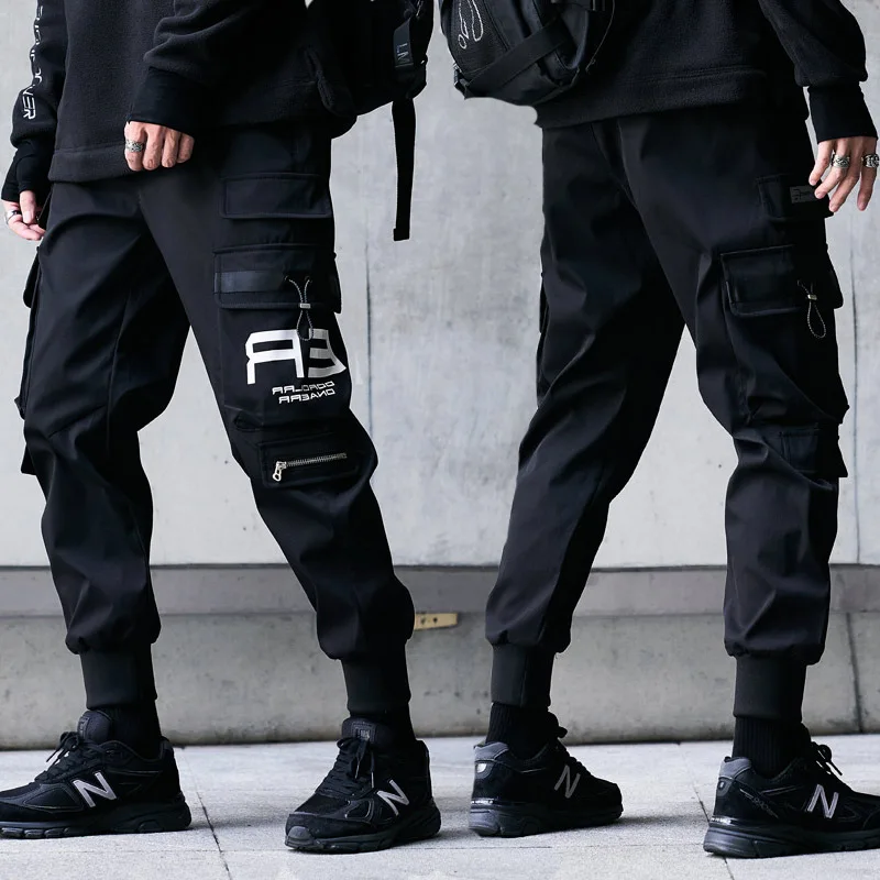 2022New Hip Hop Cargo Pants Men Fashion Harajuku Harem Pant Black Streetwear Joggers Sweatpant Multi-Pocket Casual Mens Pants