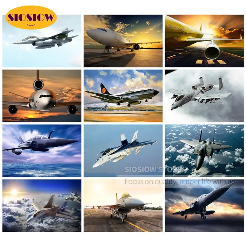 Алмазная живопись сделай сам 5D самолет летающий космический вышивка наборы для