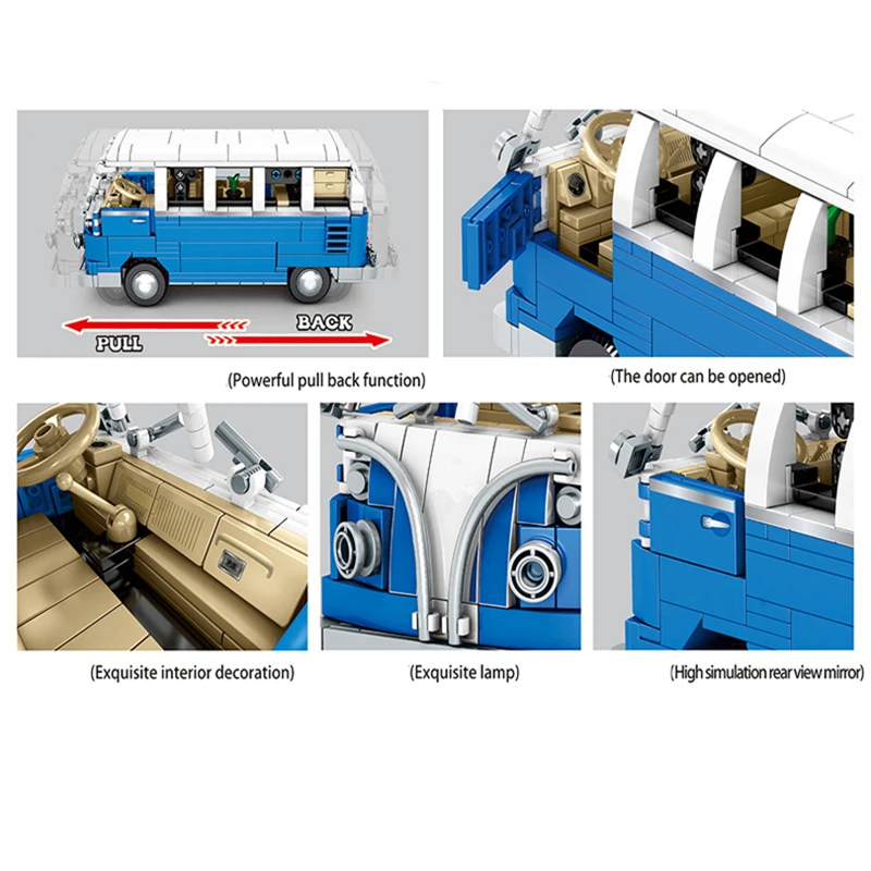 

NEW City Technic Car Station Wagon Campers Building Blocks Sets Bricks Classic Model Kids Toys For Children Birthday Gifts