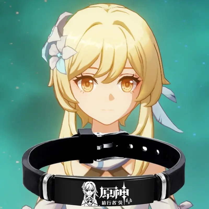 

Аниме Реквизит для ролевых игр для проекта 2020, новая игра Genshin Impact, аксессуары для косплея, черный металлический браслет, рождественские под...