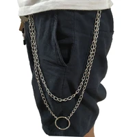 punk trousers chain key chain women men multilayer chains hiphop street pant jeans rock trousers key ring