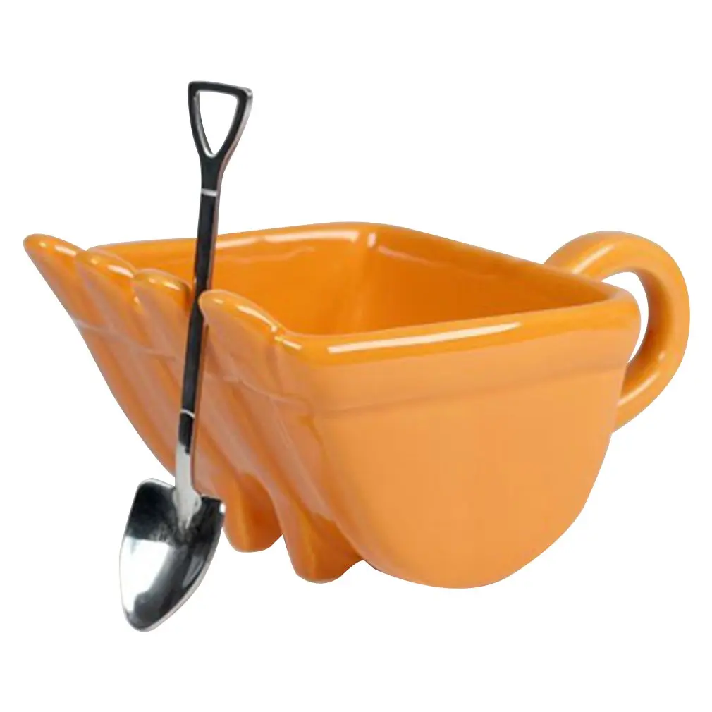 

340ml Funny Mugs Excavator Bucket Model Coffee Mugs Creative Ceramic Mug Cups For Coffee Drink Tea Cake Cup