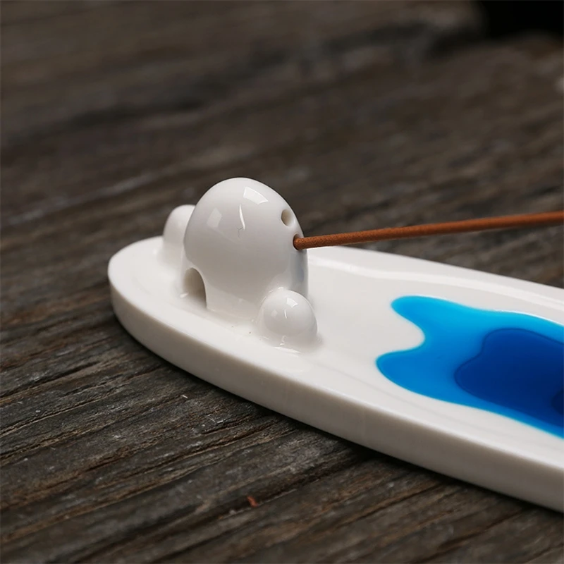 

Zen Garden Useful Natural Plain Ceramic Incense Board Stick Burner Holder Gift H051