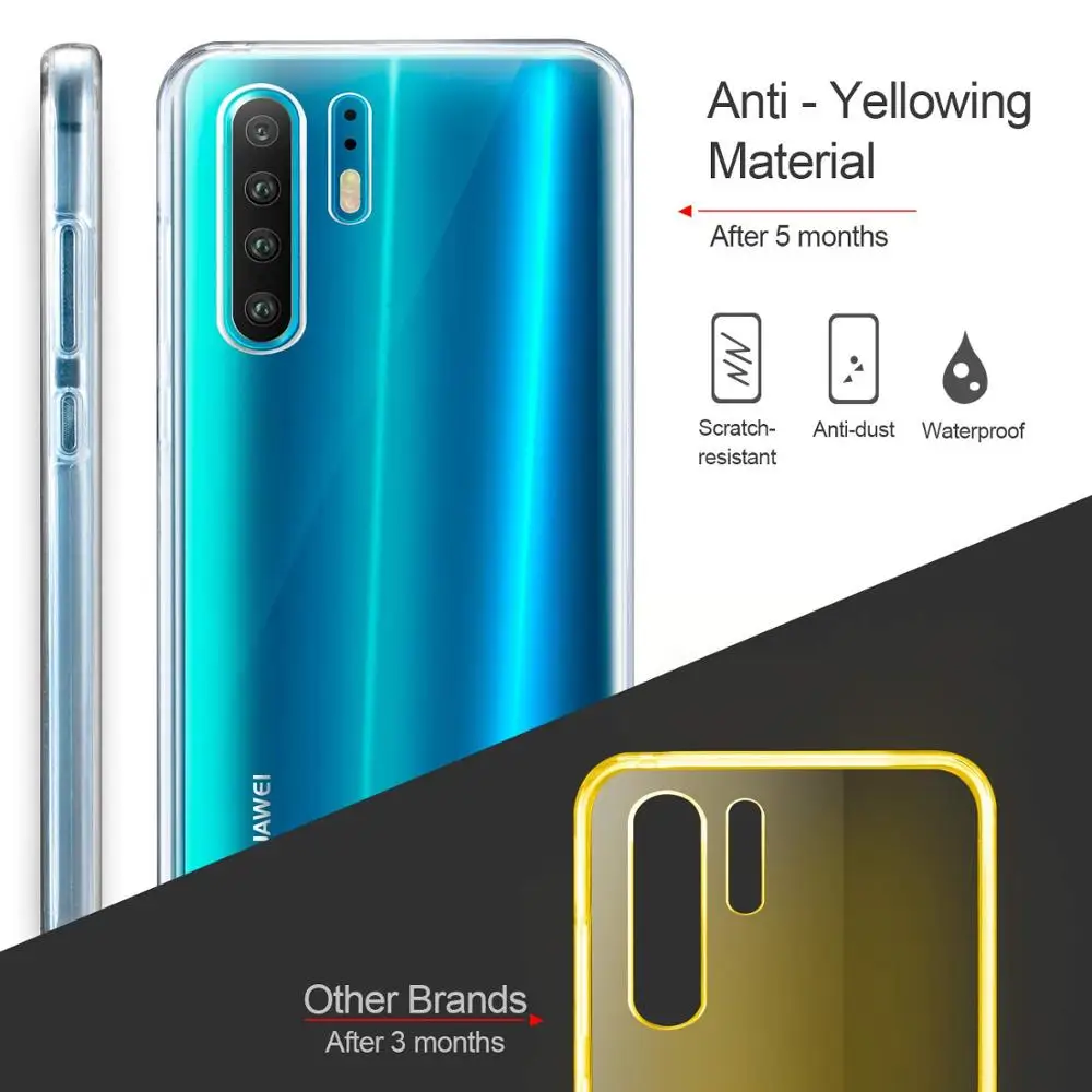 Чехол для Huawei P30 P20 Mate 20 10 lite Pro чехол с полной защитой силиконовый прозрачный из