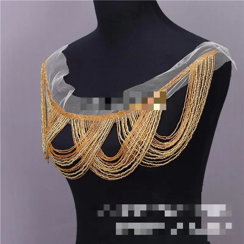 Новинка золотистая красная черная и серебристая Свадебная вышитая бисером