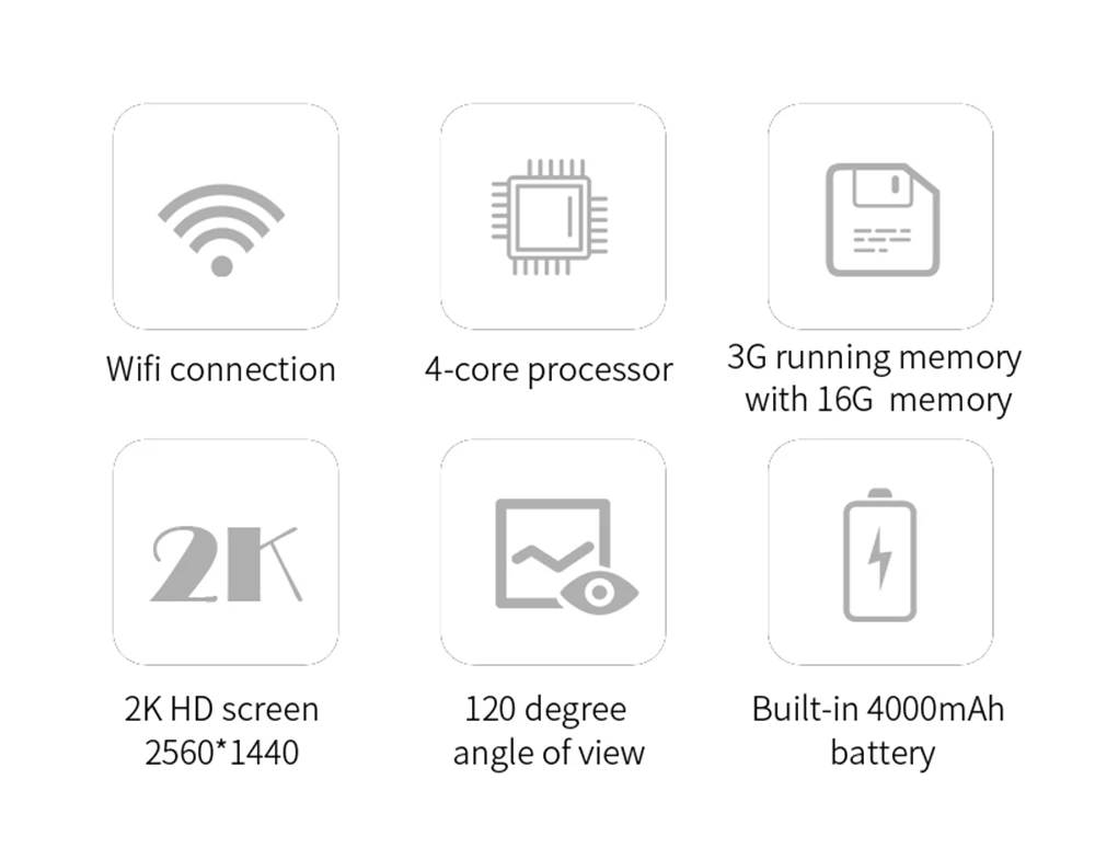 Все в одном очки виртуальной реальности 2K HD WIFI 3D умные интегрированная машина 3G 16G