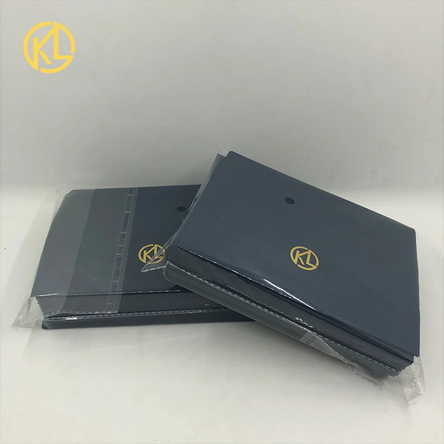 100 шт. бумага Материал синий цвет конверт с золотой горячей печатью логотипа для