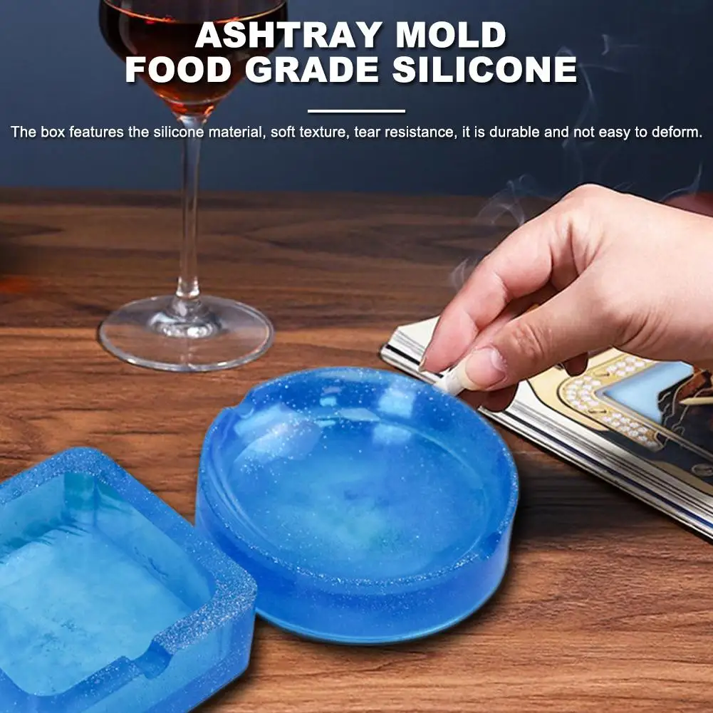 

New Diy Crystal Epoxy Ashtray Mold Handmade Ashtray With High Mirror Surface Ashtray Craft Mold