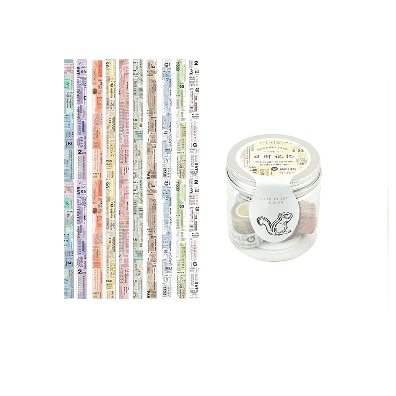 Mohamm 10 шт. 12 мм x 3 м пояс консервированные серии Kawaii мультфильм васи Маскировочная Липкая Лента Скрапбукинг Канцелярские Декоративные ленты - Цвет: A