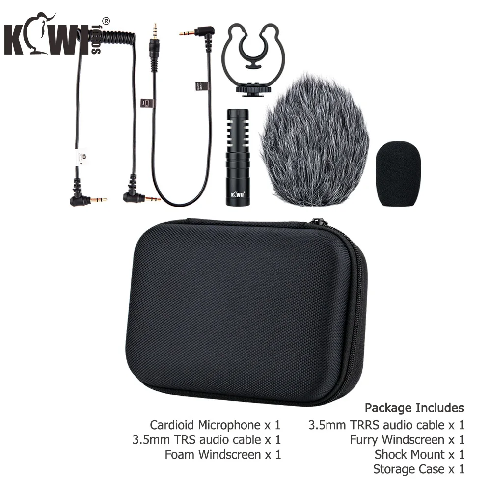 Cardioid Microphone For Nikon Z50 Z5 Sony A9II A6600 A6100 A7RIV A7RIII DSLR Camera Camcorders Phones Tablet Recorder | Электроника