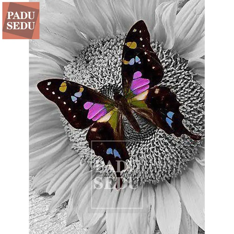

5d Diamond Painting Flower With Butterfly Diamond Embroidery Flowers Animals Cross Stitch Bead Picture Kits Handicraft Art Gifts