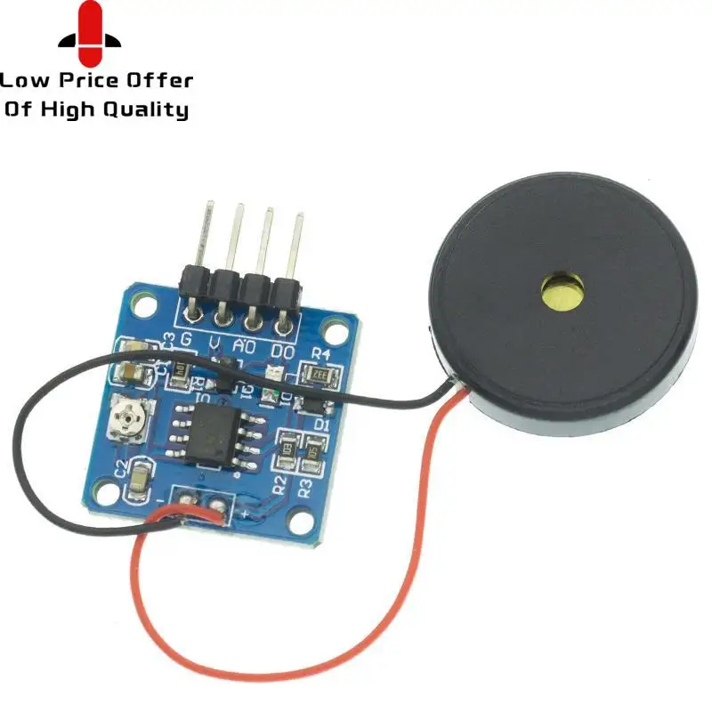 Пьезоэлектрический ударный датчик Вибровыключатель с пластиной для Arduino 51 UNO
