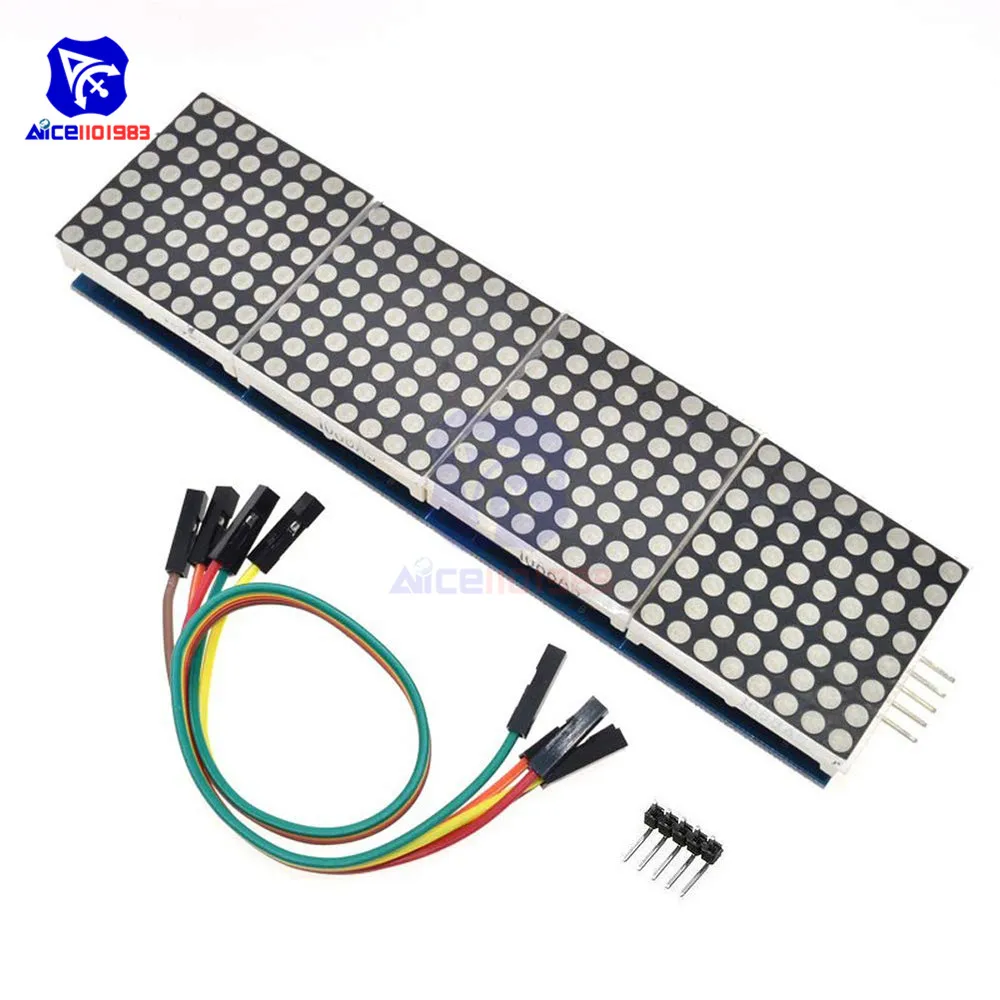 Diymore 4 в 1 MAX7219 RGB точечный СВЕТОДИОДНЫЙ матричный общий анод MCU 8x32 светодиодный модуль управления для Arduino Raspberry Pi